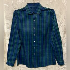 Tommy Hilfiger Blue Green Slim Fit Button Down Shirt